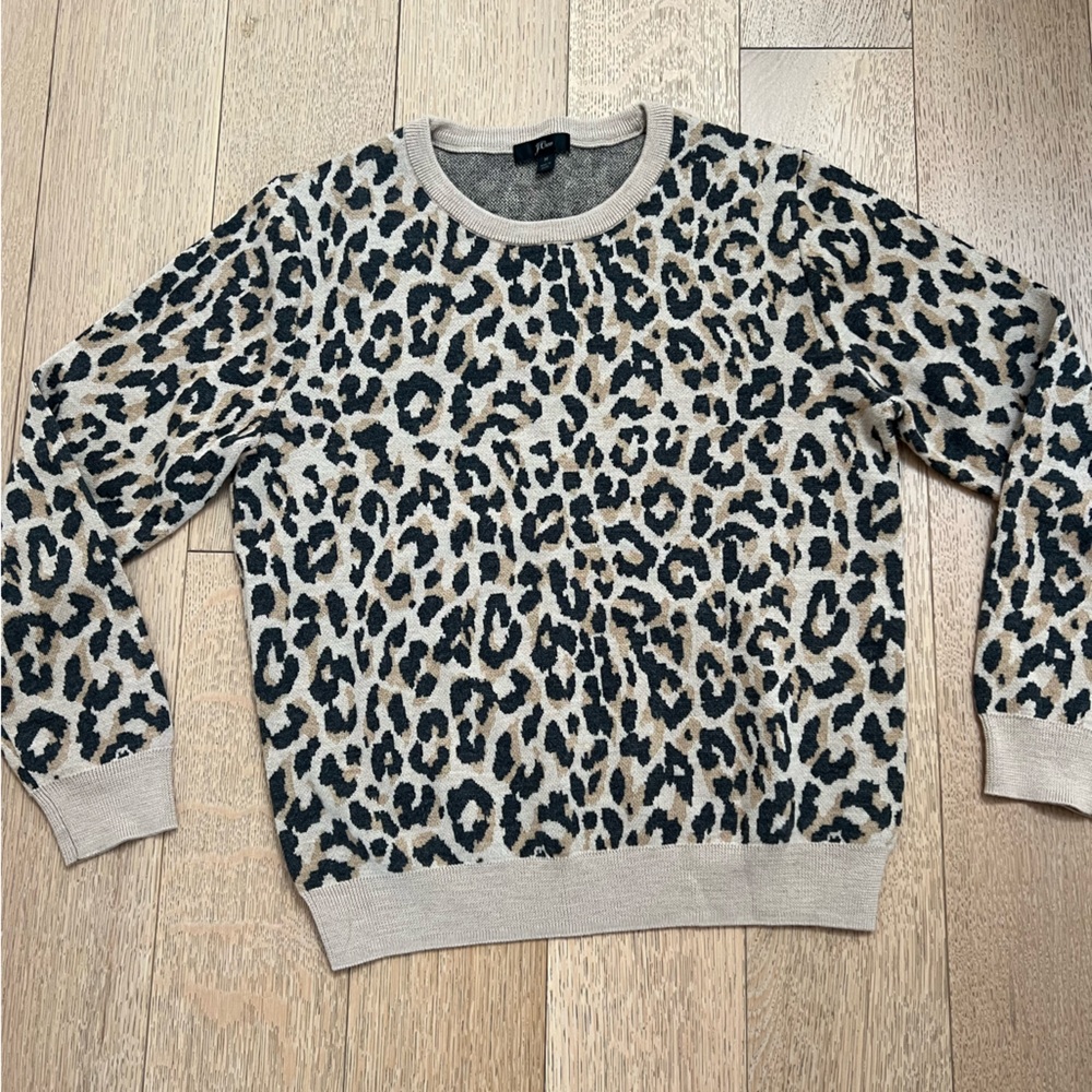J Crew Leopard Sweater